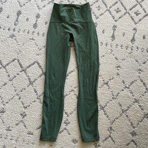 Lululemon leggings army green size 2
